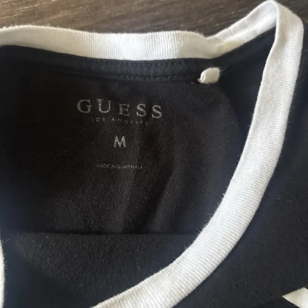 Guess‎ Los Angelos T-shirt Vintage Y2K Medium Black - Picture 2 of 2